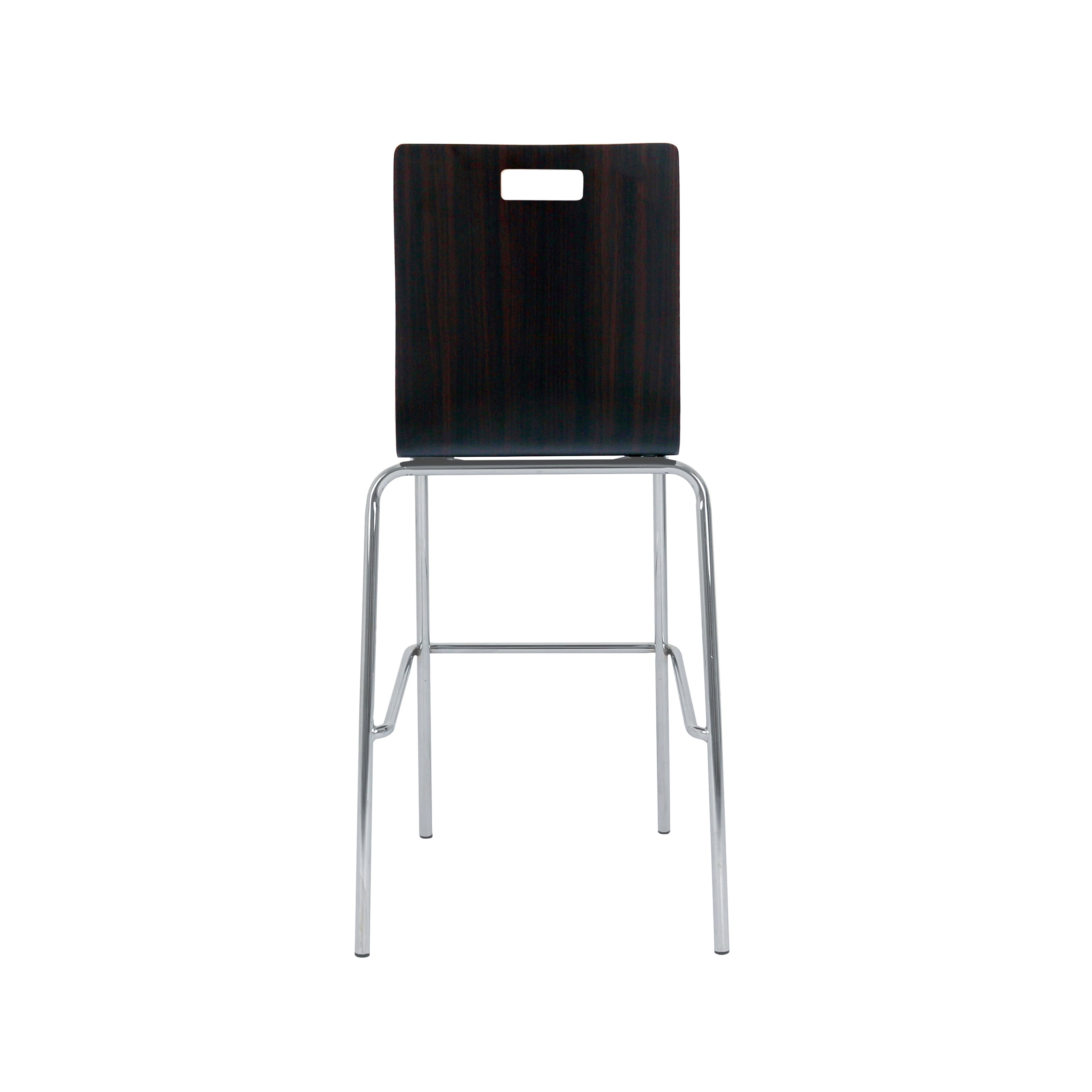 Hampden Furnishings Alexis Stackable Bar Stools, Espresso, Wood Seat, Set of 4