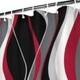 thumbnail image 4 of Black and Red Shower Curtain, Abstract Modern Grey and Red Bathroom Decor Accessories Funny Shower Curtain Set with Hooks, 72x84, 4 of 4