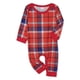 thumbnail image 1 of Pijama navideño familiar blusa estampada de enano de manga larga + traje de pantalones a cuadros de Buffalo ; Bebé-6-9 Meses, 1 of 4