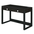 thumbnail image 2 of Convenience Concepts Newport 30.75 in. Tall 2 Drawer Desk with Charging Station, Espresso/Black, 2 of 7