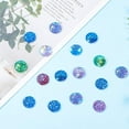 thumbnail image 4 of 200pcs 10 Colors Mermaid Scale Resin Cabochons Flat Back Druzy Iridescent Cameo Sparkly Glitter Cabs, 4 of 7