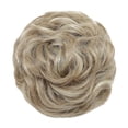 thumbnail image 2 of Messy Bun Hair Piece Wavy Curly Fake Hair Buns Synthetic Scrunchie Messy Bun Natural Extensions Updo Hair Pieces for Women (Dark Brown), 2 of 9