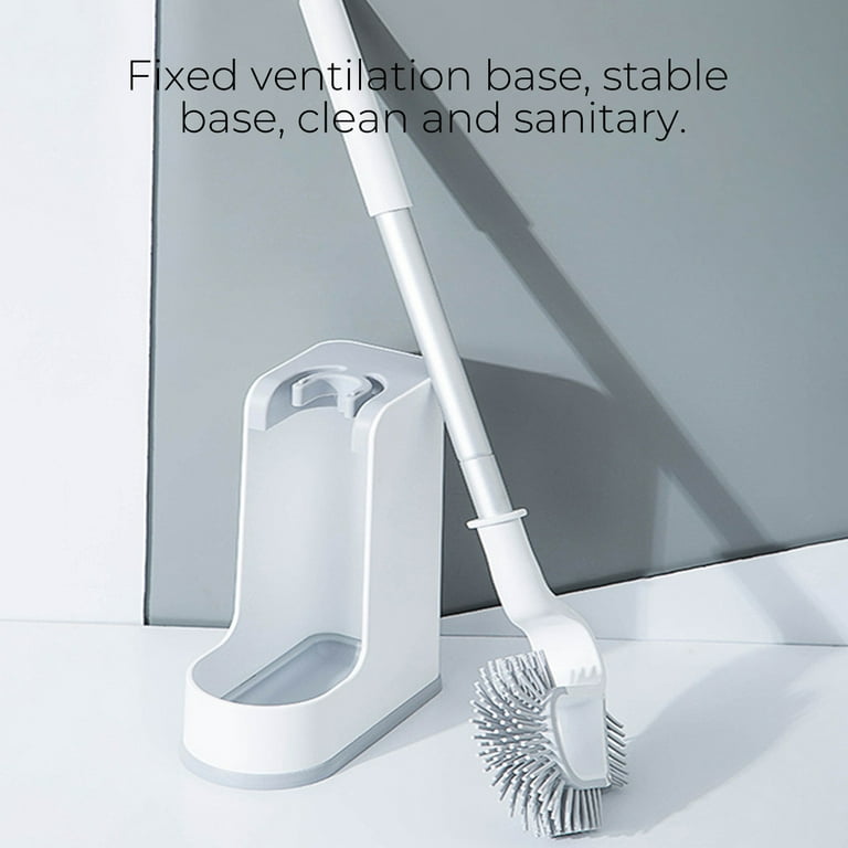 Travelwant Slim Compact Bathroom Toilet Bowl Brush, Toilet Brush and  Holder,Toilet Bowl Cleaning System with Scrubbing Wand, Under Rim Lip Brush  and Storage Caddy for Bathroom 