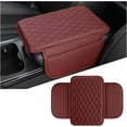 thumbnail image 1 of Yazoeia Car Center Console Cover, Leather Vehicle Car Armrest Protector Cushion with 2 Side Storage Pockets, Comfortable Auto Interior Decorative Accessories, Universal for SUV, Truck, CJC912-116096, 1 of 6