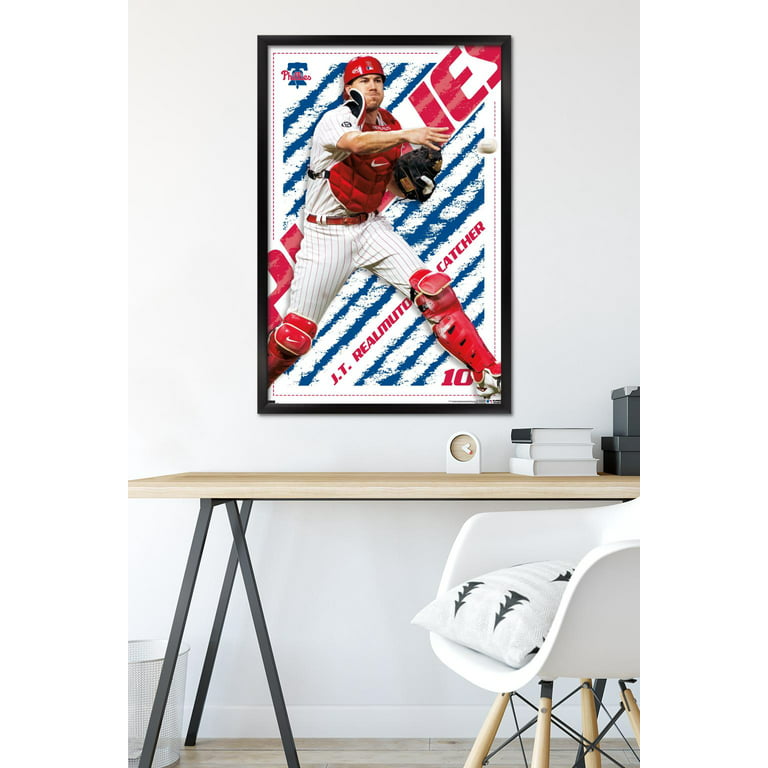 Trends International MLB Philadelphia Phillies - J.T. Realmuto 22 Unframed  Wall Poster Print White Mounts Bundle 22.375 x 34