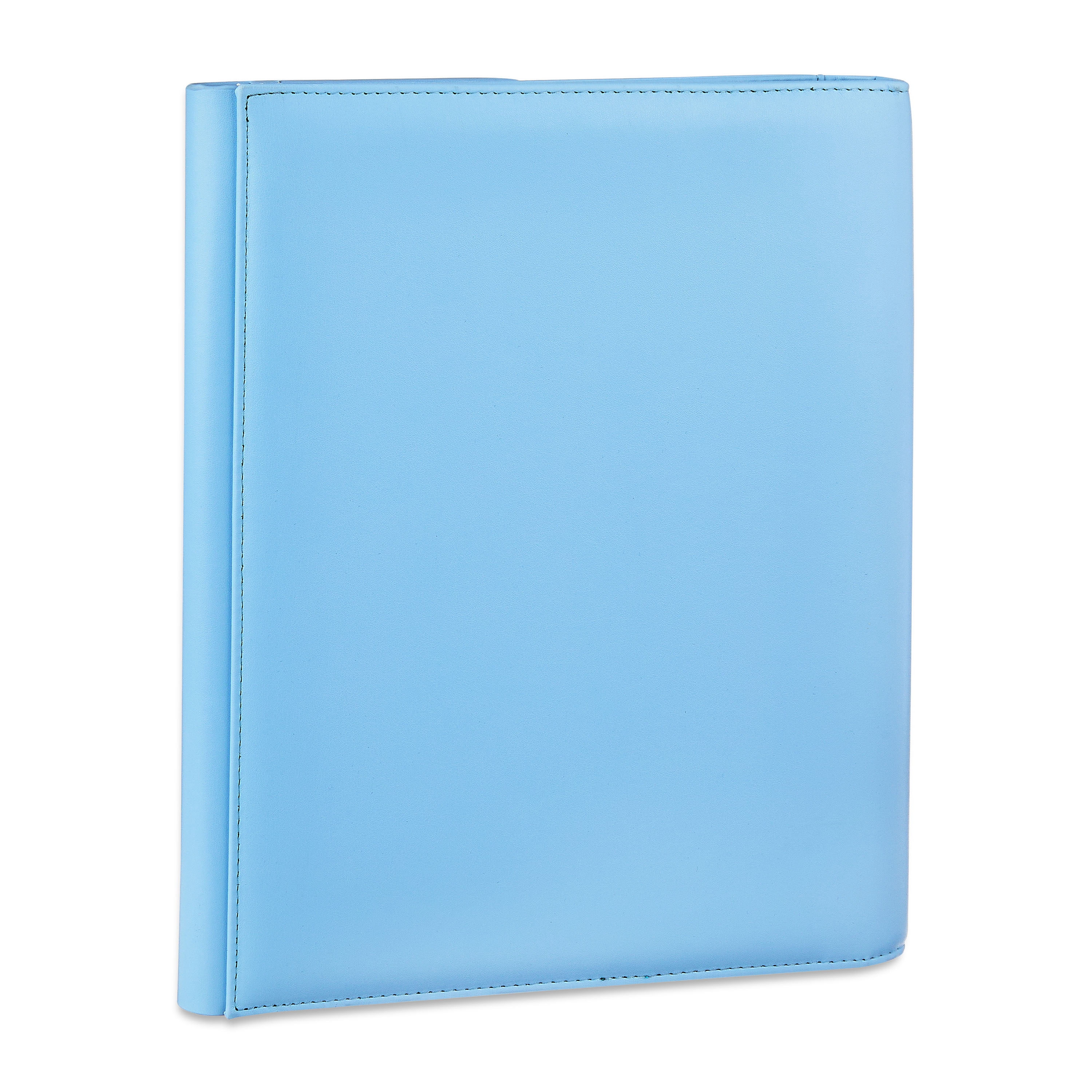 Pen+Gear Scalloped Binderfolio, Sky Blue, 10.75 x 12.6 Inch, Simulated Leather