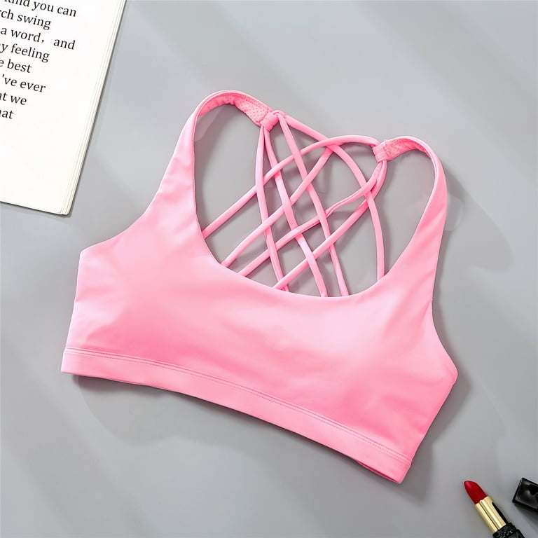 Sports Bras for Women Push Up Bra Woman Bras with String Quick Dry  Shockproof Running Fitness Large Size Underwear Wireless Bra for Women Knix  Leakproof Underwear for Women Clearance Pink,S 