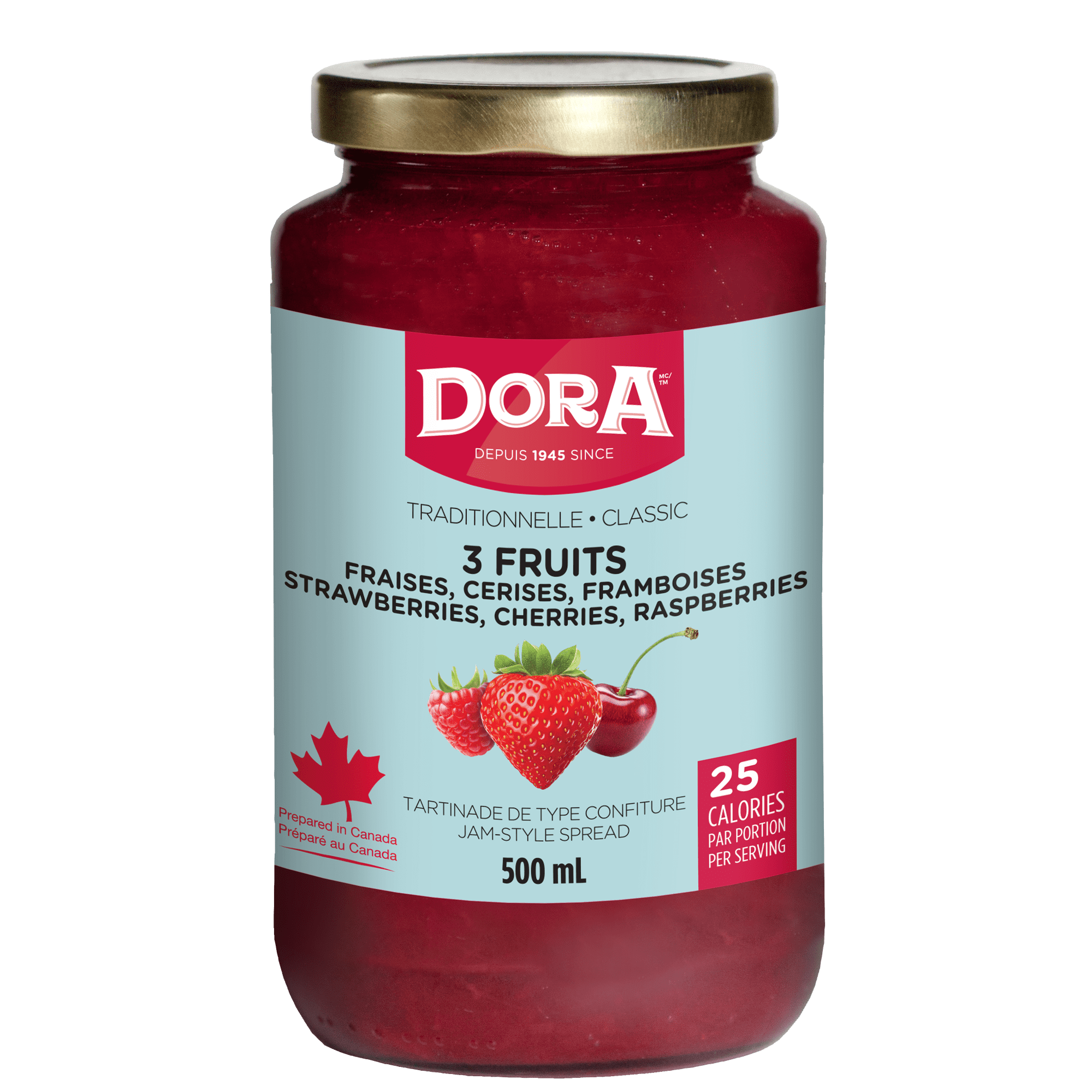 Dora Strawberry, Raspberry, Cherry Traditional Light Spread