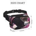 thumbnail image 4 of Lsque Motif Aigle Chauve Sac de Taille Double Couche Carré, Tissu en Sergé Durable avec Ceinture Réglable, Randonnée en Plein Air, Course, Sac de Voyage, 4 of 9
