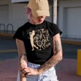 thumbnail image 2 of This Girl's Got Drive with a Ball on a Tee & Swinging Woman Golf Player, Golfing or Golfer Themed Merch Gift, Black T-Shirt, Small, 2 of 5