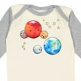 thumbnail image 4 of Inktastic Planetary Playdate Cute Earth, Mars, and Moons Boys or Girls Long Sleeve Baby Bodysuit, 4 of 5