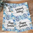 thumbnail image 4 of Coastal Starfish Kitchen Towels Set of 4, Water Absorbent Dish Towel, Summer Ocean Sea Shells Conch Wood Gray Decorative Hand Towels - Quick Drying Cloth for Cooking Baking, 18x28 Inch, 4 of 8