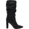thumbnail image 2 of Marc Fisher LTD Womens Gomer  Leather Pointed Toe Mid-Calf Boots, 2 of 5
