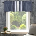 thumbnail image 4 of Vintage Striped Farmhouse Short Window Curtain Valances, Midnight Blue Modern Simple Lines Rod Pocket Kitchen Valances for Living Room Bedroom Bathroom Cafe 60" x 18", 4 of 8