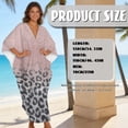 thumbnail image 7 of Xoenoiee Leopard Glitter Print Kaftan Dresses for Women Plus Size V Neck Caftans Long Batwing Sleeve Beach Cover Up High-Slit Summer Mumu Dresses, 7 of 7