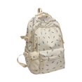 thumbnail image 4 of Backpack For School Floral Lightweight Sports Backpack Multi Functional Gym Travel Tote Bag Secure Zipper External Storage Pockets, 4 of 9