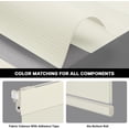 thumbnail image 3 of LazBlinds Cordless Zebra Blinds for Windows - Dual Layer Light Filtering & Blackout Roller Shades, Free-Stop Lift System, No Drill Easy Install, Day & Night Privacy with Valance, 33"W X 72"H, Cream, 3 of 6