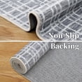 thumbnail image 6 of Memoryfield Washable Checkered Area Rugs 10' x 13', Throw Carpet for Bedroom Living Room Entrance Laundry Bathroom Plaid Modern Farmhouse Rug, Dark Gray, 6 of 8