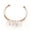 Rose Gold, variant on Crystal Gemstone Bracelet Wire Wrapped Stone Jewellery Bangle Adjustable Opening-Bronze
