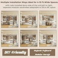 thumbnail image 4 of Homieasy 25" Wall-Mounted + 8FT Walk-in Closet Combo System with Magnetic Pegboard,5 Wooden Drawers,4 Hanging Rods & Wardrobe Tower,Space-Saving Multi-Use Storage Organizer for Bedroom, White, 4 of 6