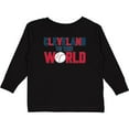 thumbnail image 3 of Inktastic Cleveland Vs. the World Blue and Red with Baseball Boys or Girls Long Sleeve Toddler T-Shirt, 3 of 5
