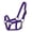 Purple, variant on Small Pony Nylon Halter w/ Nickel Plated Hardware (Black)
