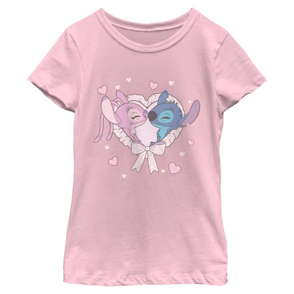 Girls Lilo & Stitch Ruffles and Ribbon Couple T Shirt