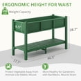 thumbnail image 4 of Dycanpo Raised Garden Bed with Legs and Storage Shelf, Outdoor Planter Box, 47x19x28in, Green, 4 of 8