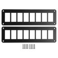 thumbnail image 1 of Soporte de carcasa de panel de interruptor basculante Unique Bargains 8 vías aluminio negro 2 juegos, 1 of 7