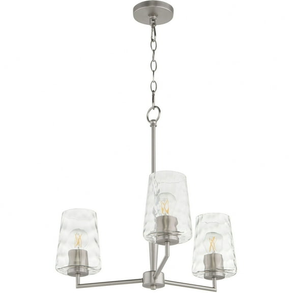 6204-3-65 Quorum Lighting Goodwin - 3 Light Chandelier-21 Inches Tall and 22 Inches Wide-Satin Nickel Finish