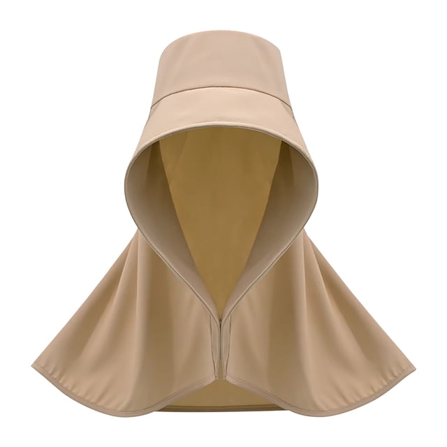 Xfvqtps Chapeaux de Soleil pour Femmes Protection Solaire Grand Bord Châle avec Rabat de Cou Visière de Randonnée Chapeau Extérieur Été Plage Pêche