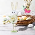 thumbnail image 6 of Fasiaou Large Flower Bunny Figurine Easter Ornament for Home Desktop and Shelf Decoration Displays,White, 6 of 7