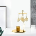thumbnail image 4 of Spinning Candle Holder with Tray, Glod Carousel Candle Spinner, Rotating Metal Tea Light Candle Holder for Table Centerpiece, Christmas, Valentine's Day, Party Decor, Gift, 4 of 8