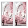 thumbnail image 2 of Designart "Magical Spin Pink Ferris Wheel Fantasy I" Amusement Parks Framed Wall Art Set Of 2 - Pink Architecture Framed Wall Art Set Of 2, 2 of 7