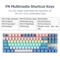 thumbnail image 3 of iBlancod K87 87 Keys Wired Mechanical Keyboard Metal Panel Two-color Injection Keycap 20 Light Effects Black(Blue Switches), 3 of 8
