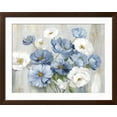 thumbnail image 2 of Art.com Blue Winter Florals Art Print by Asia Jensen, Brown Frame Wall Art, 40" x 32", 2 of 5