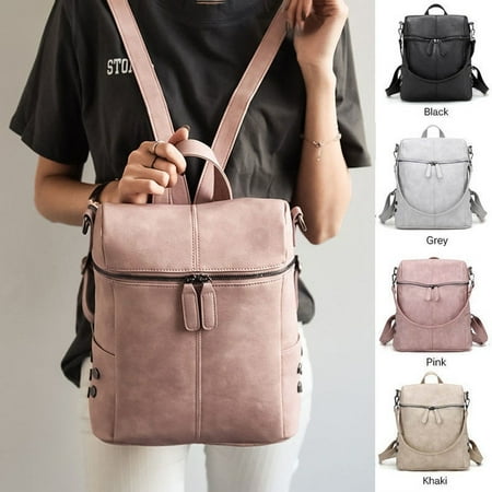 Women Girl Backpack Travel PU Satchel Leather Handbag Rucksack Shoulder (Best Backpack Travel Around The World)