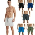 thumbnail image 5 of Men's Swim Trunks Quick Dry Beach Shorts with Pockets Summer Boardshorts with Mesh Lining Mens Bañador, 5 of 5
