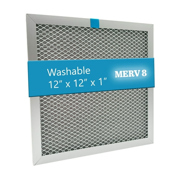 wioAIR Washable Furnace Filter, MERV 8, (12"x12"x1"), Central AC Air Filter