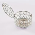 thumbnail image 1 of Caja Organizadora de Exhibición de Anillos de Joyería de Cristal Plateado, Soporte para Bandeja, Caja de Almacenamiento para Pendientes Redondo Macarena Caja de cristal con abalorio de joyería, 1 of 8