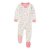 Burt's Bees Baby Organic Baby Girl Snug Fit Cotton One Piece Sleeper Footed Pajamas