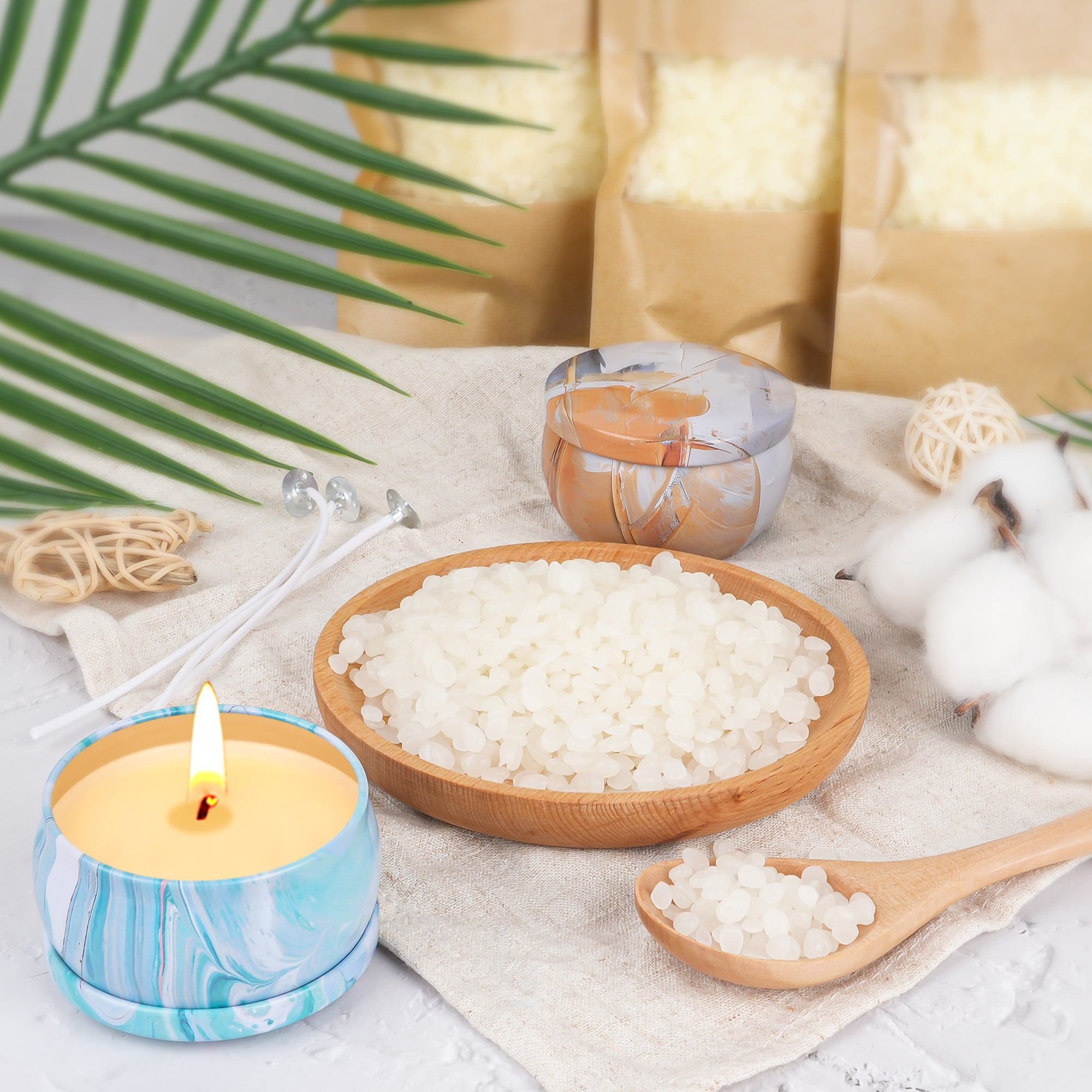 Giphtpoeet Candle Making Kit with Wax Melter Complete Candle Making Supplies, Including Soy Wax, Melting Pot Rich Scents and Dyes