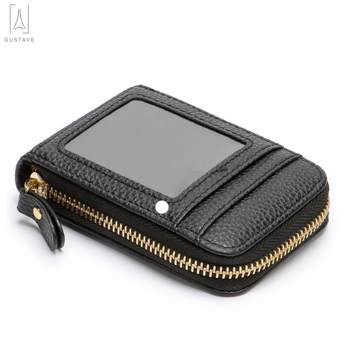 Credit/Debit Card Holder 11 Slot PU Leather Small Zipper Wallet for Men & Women