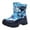 Sky Blue, variant on Boys Girls Snow Boots Water-Resistant Outdoor Sport Warm Cozy Anti-Slip Cute Ankle Winter Shoes Blue for Size 2