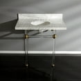 thumbnail image 3 of Kingston Brass KVPB36MA0 Templeton 36" Oval Marble Wall Mounted Bathroom Console - Carrara, 3 of 6