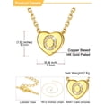 thumbnail image 6 of U7 Mother's Day Gifts for Women 14K Gold Plated Letter Pendant with Sparkle Cubic Zirconia Tiny Heart Letter Initial O Necklace Choker, 6 of 8