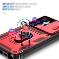 thumbnail image 5 of Allytechgroup Rugged Phone Case for Samsung Galaxy S25 Ultra 6.9", Full Protection Galaxy S25 Ultra Case with Screen Protector, Kickstand, Sliding Camera Cover, Car Mount Compatible, Red+Black, 5 of 10