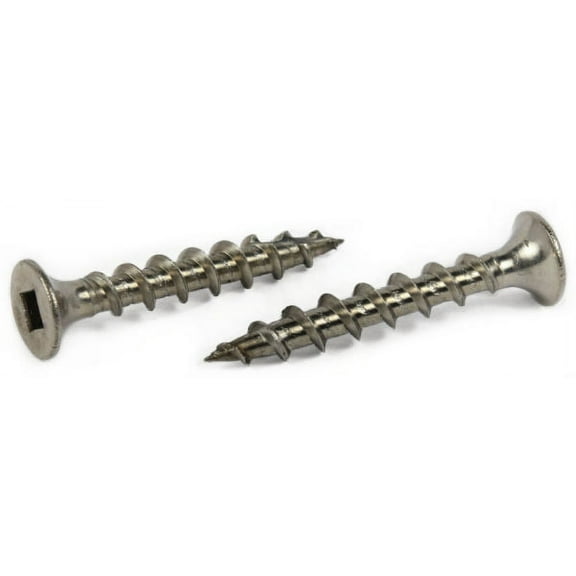 #10 x 2 3/4" Deck Screws / Square / Bugle Head / Type 17 / 18-8 Stainless Steel - 750 Piece Carton