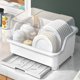 thumbnail image 3 of Caja de almacenamiento para vajilla, cuencos y palillos, escurridor de platos y cuencos extragrande a prueba de polvo para el hogar con tapa para el suelo de la cocina, 3 of 4