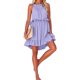 thumbnail image 2 of Top de verano sin mangas con volantes, elegante, de color liso, ligero y transpirable, lavable a máquina, ideal para las vacaciones y el uso diario, 2 of 5